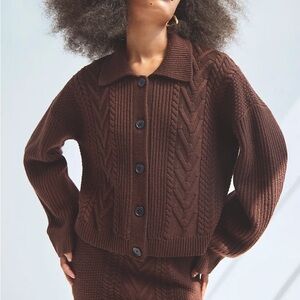 Babaton collared sweater cardigan